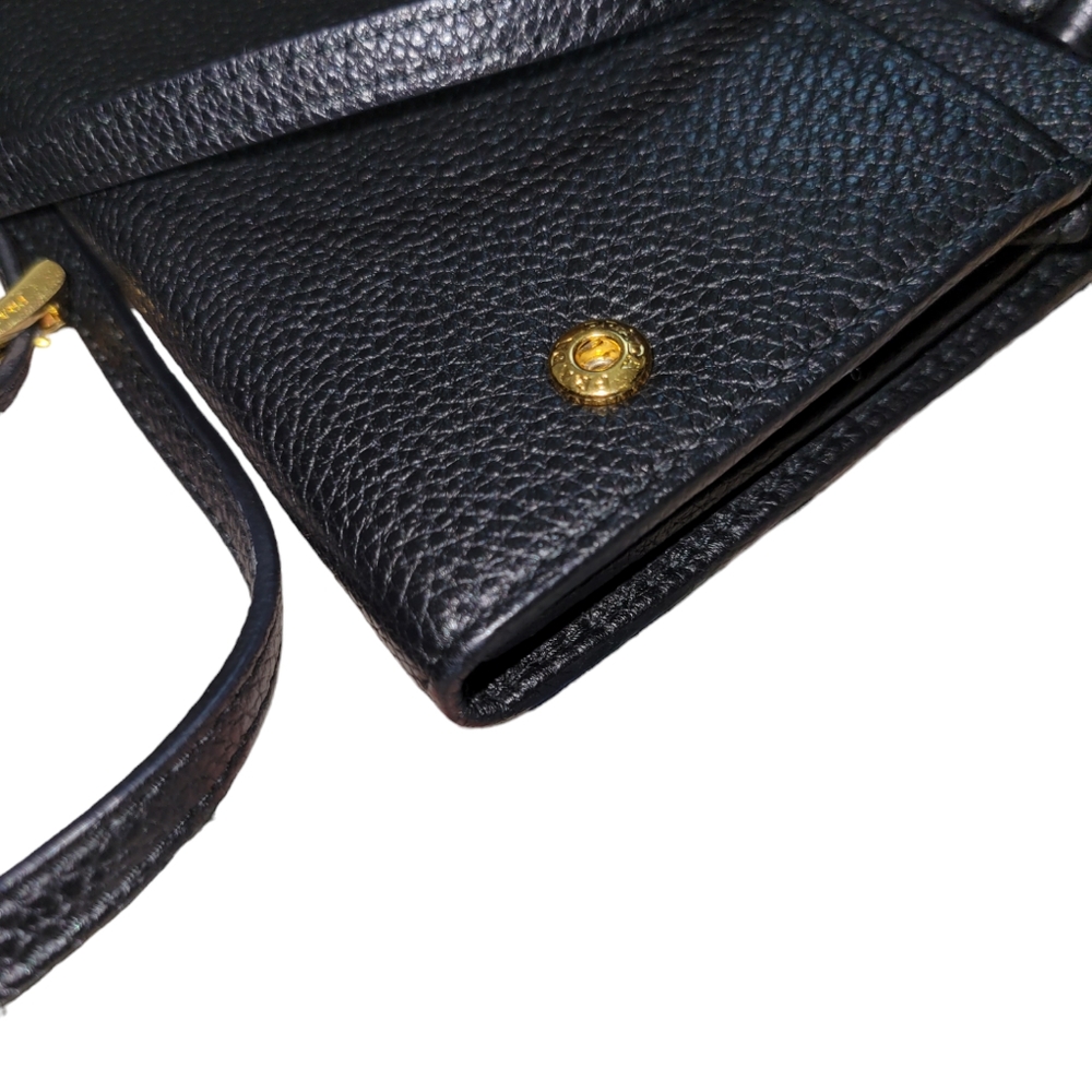 PRADA Black Leather Wallet On Chain Crossbody Bag Shoulder Bag - Picture 15 of 16